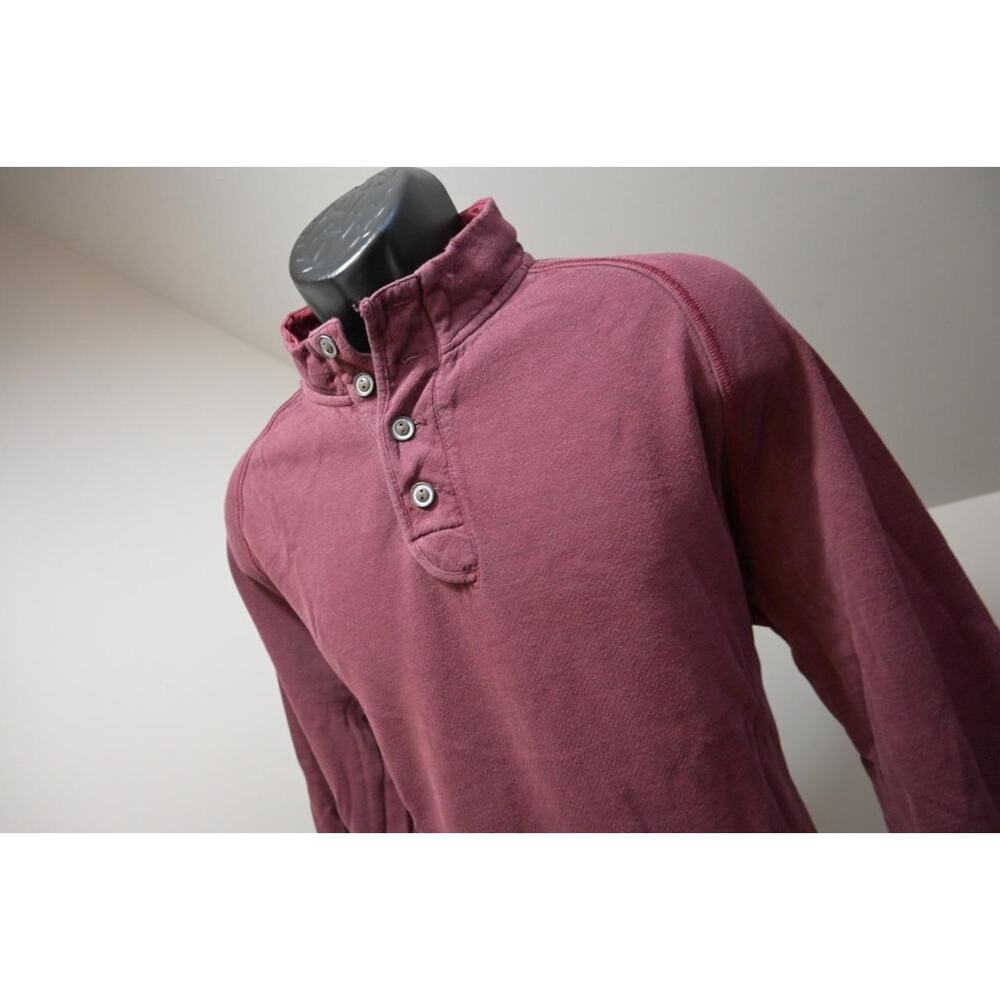 Tommy Bahama Relax Henley Pull Over Sweater Casual Dark Red‎ Mens Sz Large